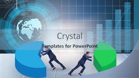  Presentation with analytics - Theme having business analytics concept with pie background and a light blue colored foreground