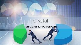  Presentation with analytics - Amazing presentation design having business analytics concept with pie chart backdrop and a light blue colored foreground