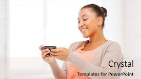  Presentation with business communication - Beautiful PPT theme featuring business and communication concept - smiling backdrop and a lemonade colored foreground