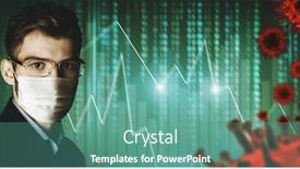  Presentation with medical business - Slides having business-and-coronavirus-portrait background and a seafoam green colored foreground