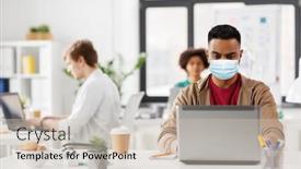  Presentation with young business people - Amazing PPT layouts having business-and-creative-people-concept backdrop and a soft green colored foreground