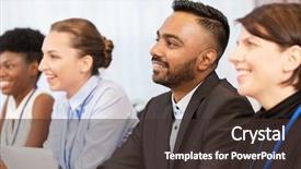  Presentation with international education - PPT theme with business and education concept - group background and a  colored foreground