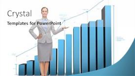  Presentation with business growing - Beautiful presentation design featuring business-and-finances-concept-smiling backdrop and a white colored foreground