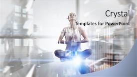  Presentation with balance life - Slide deck having business and healthy life balance background and a white colored foreground