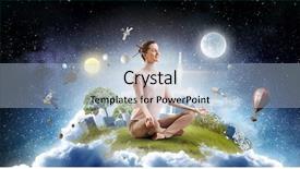  Presentation with balance life - Theme featuring business and healthy life balance mixed media background and a light blue colored foreground