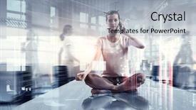  Presentation with balance life - Beautiful PPT theme featuring business and healthy life balance backdrop and a light gray colored foreground