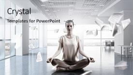  Presentation with balance life - Cool new slide set with business and healthy life balance backdrop and a light gray colored foreground