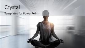  Presentation with work life balance - PPT theme with business and healthy life balance background and a light gray colored foreground