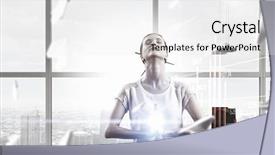  Presentation with balance life - Presentation theme featuring business and healthy life balance background and a white colored foreground