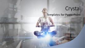  Presentation with work life balance - Slides with business and healthy life balance background and a light gray colored foreground