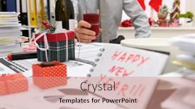  Presentation with new office - Slides consisting of business-and-holiday-concept-businessman background and a coral colored foreground