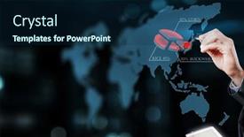  Presentation with innovation - PPT theme consisting of business-and-innovation-concept-mixed background and a navy blue colored foreground