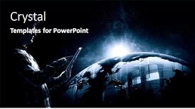  Presentation with innovation - Slide set having business-and-innovation-concept-mixed background and a black colored foreground