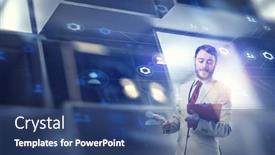  Presentation with innovation - Theme featuring business-and-innovation-concept-mixed background and a ocean colored foreground