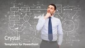  Presentation with office - Slide set with business and office concept - handsome background and a gray colored foreground