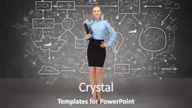  Presentation with office - Cool new presentation with business and office concept - young backdrop and a gray colored foreground