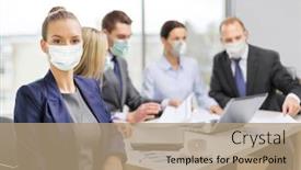  Presentation with medical business - Cool new presentation with business-and-pandemic-concept-businesswoman backdrop and a coral colored foreground