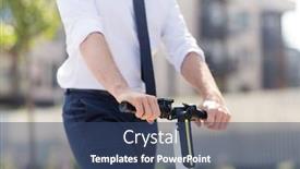  Presentation with electric scooter - Audience pleasing PPT layouts consisting of business-and-people-and-concept backdrop and a ocean colored foreground