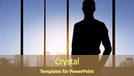  Presentation with business people silhouette - Colorful slides enhanced with business and people concept - silhouette backdrop and a coral colored foreground