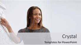  Presentation with stock market abstract business concept - Beautiful theme featuring business and people concept - smiling backdrop and a light gray colored foreground