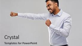  Presentation with angry people - Presentation theme having business anger and people concept background and a  colored foreground