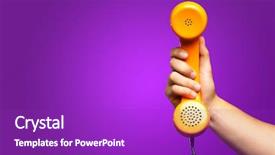  Presentation with purple business - Theme featuring business answer - close up of hand holding background and a purple colored foreground