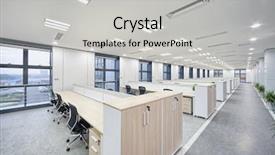  Presentation with interior - Slides consisting of business area - modern office interior background and a  colored foreground