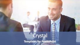  Presentation with smart garbage management - Cool new theme with business association - image of smart businessman explaining backdrop and a ocean colored foreground