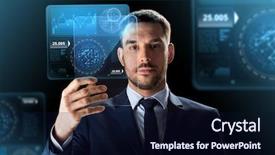  Presentation with futur - Theme consisting of business augmented reality and future background and a wine colored foreground