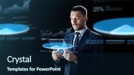  Presentation with augmented reality business - Slide deck with business augmented reality and future background and a  colored foreground