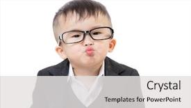  Presentation with baby - Audience pleasing presentation consisting of business baby kissing backdrop and a light gray colored foreground