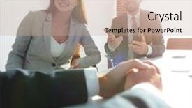  Presentation with business abstract - Amazing theme having business background business team backdrop and a coral colored foreground