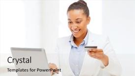  Presentation with earn money for shopping online - Audience pleasing PPT theme consisting of business banking technology money shopping backdrop and a lemonade colored foreground