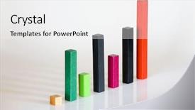  Presentation with diagram - Presentation theme having finance factor - business bar diagram background and a  colored foreground