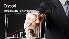  Presentation with activity graph showing an earthquake - Colorful presentation design enhanced with collage defence - hand showing graph backdrop and a dark gray colored foreground