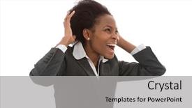  Presentation with black power graphics for church - Amazing presentation theme having business black power woman calling backdrop and a light gray colored foreground