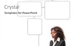  Presentation with black business - Theme consisting of business black woman with laptop background and a white colored foreground