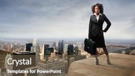  Presentation with black business - Beautiful presentation featuring business black woman backdrop and a violet colored foreground