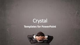  Presentation with front office hotel - PPT theme featuring business blank - young businessman sitting in office background and a  colored foreground