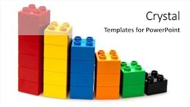  Presentation with color blocks - Cool new presentation design with business blocks - color diagram isolated on white backdrop and a white colored foreground