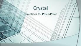  Presentation with glass construction - PPT layouts with business blue construction from glass background and a sky blue colored foreground