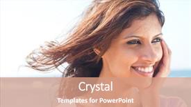  Presentation with simple business - Slides enhanced with business blue simple free - happy young woman face closeup background and a coral colored foreground