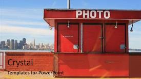  Presentation with san francisco - Amazing slide deck having business booth - photo bungalow san francisco california backdrop and a red colored foreground