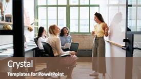  Presentation with health woman running female runner - Colorful PPT layouts enhanced with business booth - woman standing at whiteboard backdrop and a tawny brown colored foreground