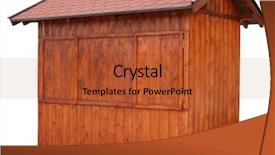  Presentation with log cabin - Amazing presentation theme having business booth - wooden shed or log cabin backdrop and a red colored foreground