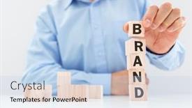  Presentation with branding - Slide deck consisting of business-brand-building-or-branding background and a light blue colored foreground