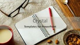  Presentation with almond milk - Cool new theme with business-breakfast-open-diary-glasses backdrop and a mint green colored foreground