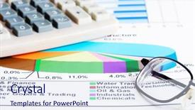  Presentation with stock market - Amazing slide set having business budget - analysis of stock market reports backdrop and a  colored foreground