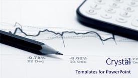  Presentation with accounting budget - Amazing presentation theme having business budget - financial accounting stock market graphs backdrop and a sky blue colored foreground