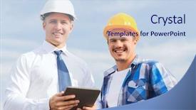  Presentation with business networking - Audience pleasing slides consisting of business building teamwork technology backdrop and a sky blue colored foreground